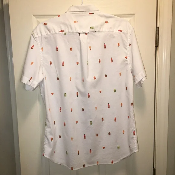 Old Navy Hot Sauce/Condiments Print Button Down Shirt - Picture 6 of 10